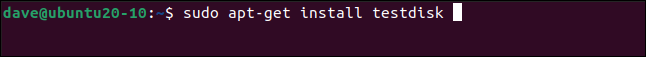 sudo apt-get install testdisk en una ventana de terminal.[