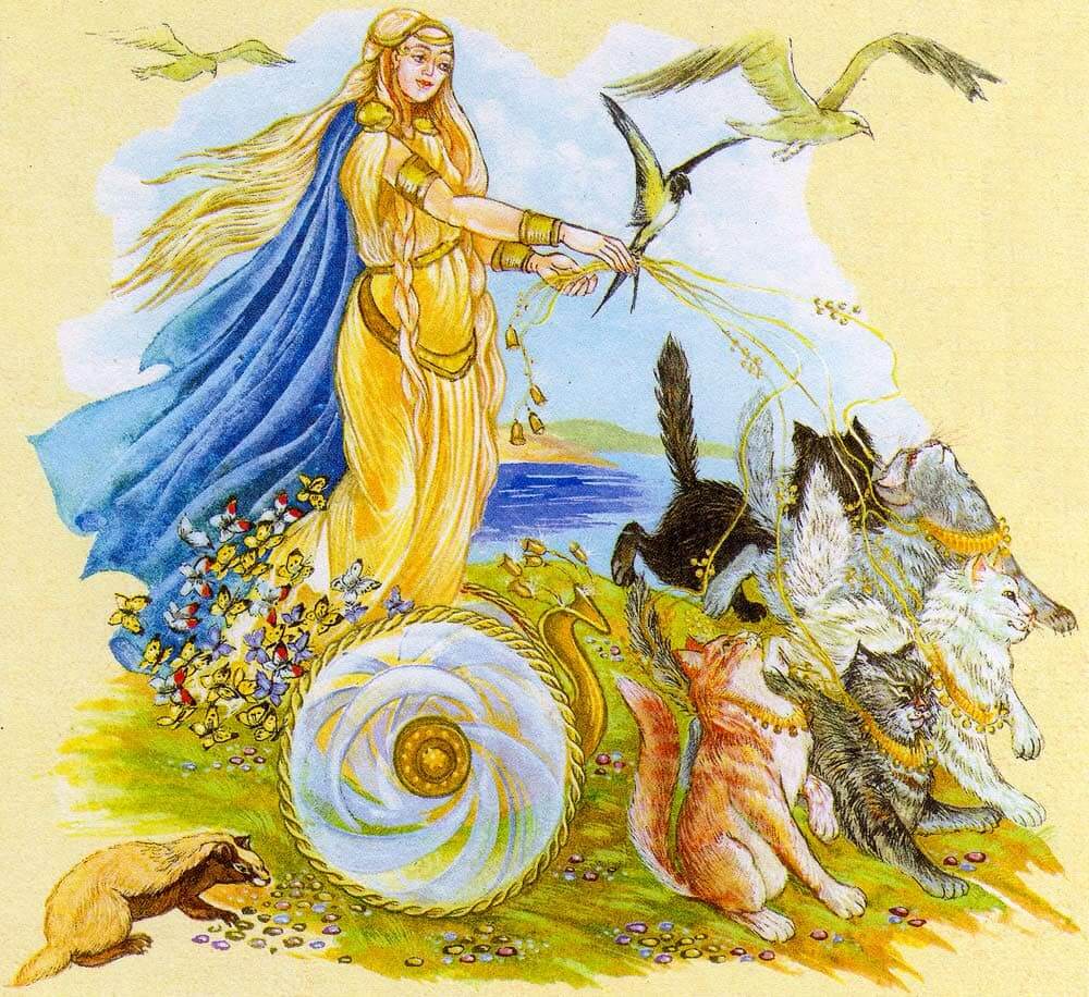Los vikingos representaban a un animal con la diosa Freya